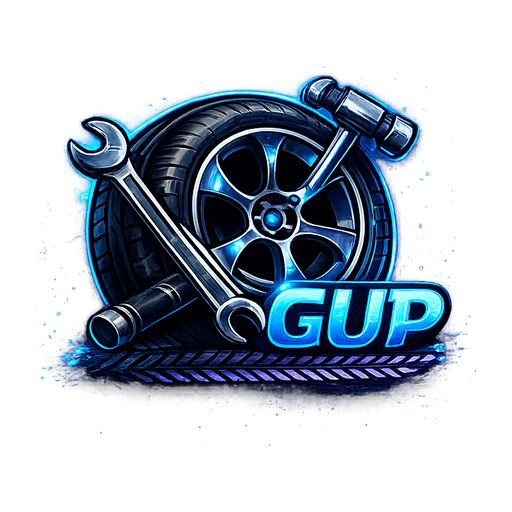 Got Used Parts wheel and tools emblem